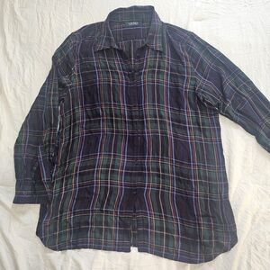 Lauren Ralph Lauren Plaid Button Down – Classic Preppy – Size Large
